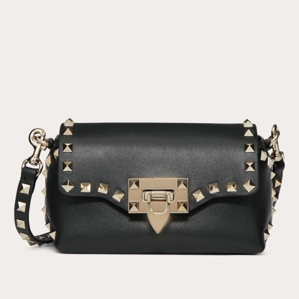 Valentino 黑色小牛皮迷你 Rockstud 斜背包 LV官方網,LV官網,LV官網包包,LV官網台灣,LV官網長夾,LV官網皮夾,LV包包