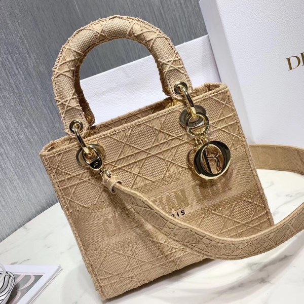 Dior 中號 Lady D-Lite 米色刺繡帆布包 LV官方網,LV官網,LV官網包包,LV官網台灣,LV官網長夾,LV官網皮夾,LV包包