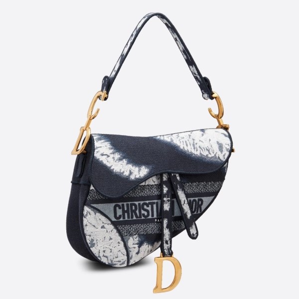 Dior 藍色 Dior Oblique 刺繡天鵝絨馬鞍包 LV官方網,LV官網,LV官網包包,LV官網台灣,LV官網長夾,LV官網皮夾,LV包包