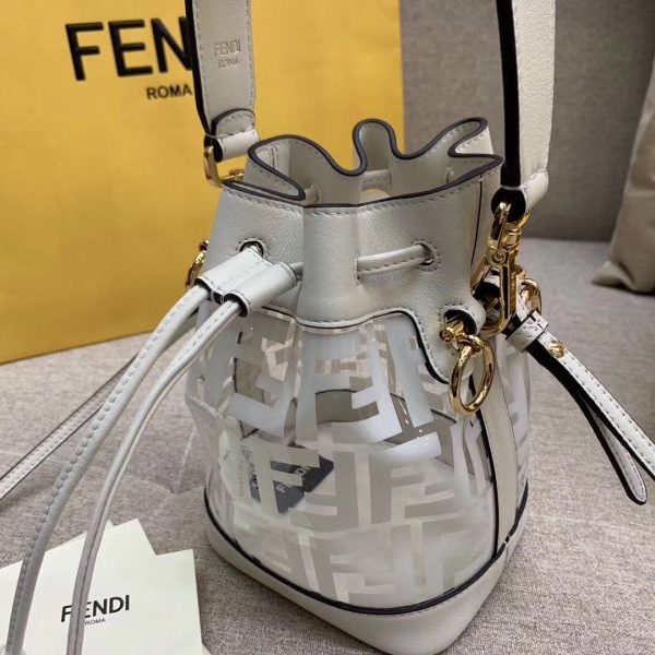 Fendi 白色 Mon Tresor 透明 PU 迷你水桶包 LV官方網,LV官網,LV官網包包,LV官網台灣,LV官網長夾,LV官網皮夾,LV包包