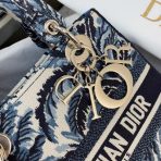 Dior 中號 Lady D-Lite 藍色 Dior 棕櫚樹刺繡手袋 LV官方網,LV官網,LV官網包包,LV官網台灣,LV官網長夾,LV官網皮夾,LV包包