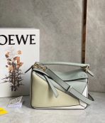 Loewe Puzzle 小號灰色/奶油色/白色小牛皮手袋 LV官方網,LV官網,LV官網包包,LV官網台灣,LV官網長夾,LV官網皮夾,LV包包