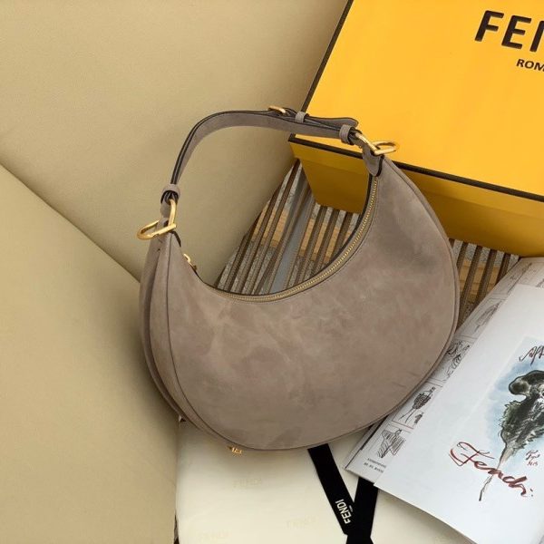 Fendi Fendigraphy 小號米色絨面革 Hobo 包 LV官方網,LV官網,LV官網包包,LV官網台灣,LV官網長夾,LV官網皮夾,LV包包