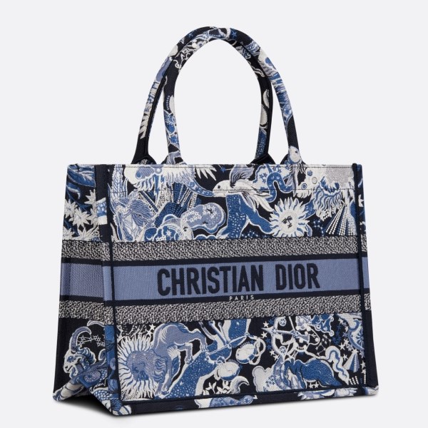 Dior 中藍色十二生肖 Fantastico 刺繡 Book 托特包 LV官方網,LV官網,LV官網包包,LV官網台灣,LV官網長夾,LV官網皮夾,LV包包