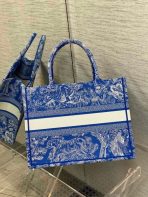 Dior 中型螢光藍色 Toile de Jouy 反面刺繡書本托特包 LV官方網,LV官網,LV官網包包,LV官網台灣,LV官網長夾,LV官網皮夾,LV包包