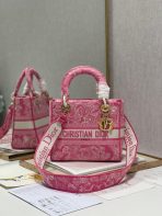 Dior 中型 Lady D-Lite 螢光粉紅 Toile de Jouy 反面刺繡手袋 LV官方網,LV官網,LV官網包包,LV官網台灣,LV官網長夾,LV官網皮夾,LV包包