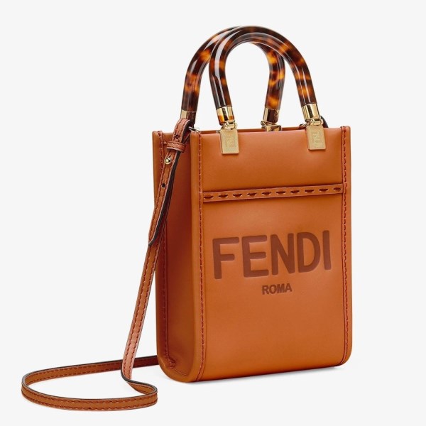 Fendi 棕色皮革迷你 Sunshine 購物包 LV官方網,LV官網,LV官網包包,LV官網台灣,LV官網長夾,LV官網皮夾,LV包包