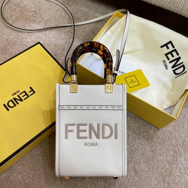 Fendi 白色皮革迷你 Sunshine 購物包 LV官方網,LV官網,LV官網包包,LV官網台灣,LV官網長夾,LV官網皮夾,LV包包