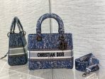 Dior 中號 Lady D-Lite 藍色 Brocart 牛仔效果刺繡包袋 LV官方網,LV官網,LV官網包包,LV官網台灣,LV官網長夾,LV官網皮夾,LV包包