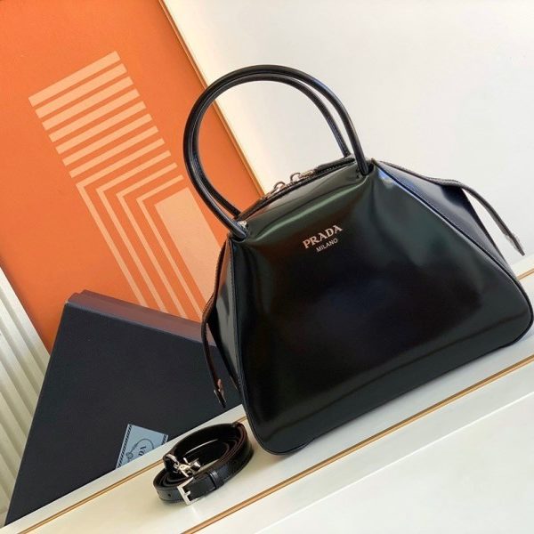 Prada Supernova 小號黑色拉絨皮革手提包 LV官方網,LV官網,LV官網包包,LV官網台灣,LV官網長夾,LV官網皮夾,LV包包