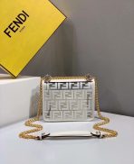 Fendi 小號 Kan I F 白色透明 PU 包 LV官方網,LV官網,LV官網包包,LV官網台灣,LV官網長夾,LV官網皮夾,LV包包