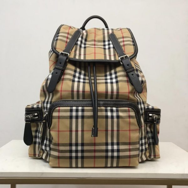 【Burberry頂級原單】大號Vintage 復古格紋軍旅背包 LV官方網,LV官網,LV官網包包,LV官網台灣,LV官網長夾,LV官網皮夾,LV包包