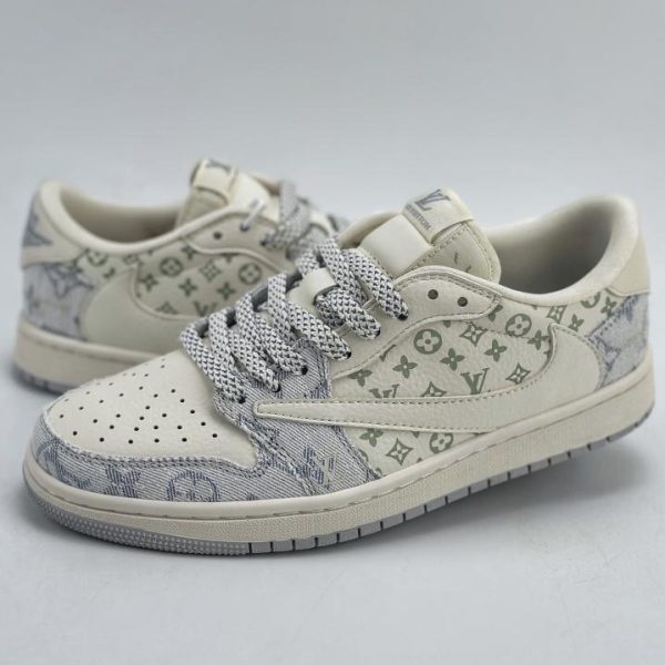 Air Jordan 1 Retro Low x Louis Vuitton 白色淺灰牛仔布官方同步新色 LV官方網,LV官網,LV官網包包,LV官網台灣,LV官網長夾,LV官網皮夾,LV包包