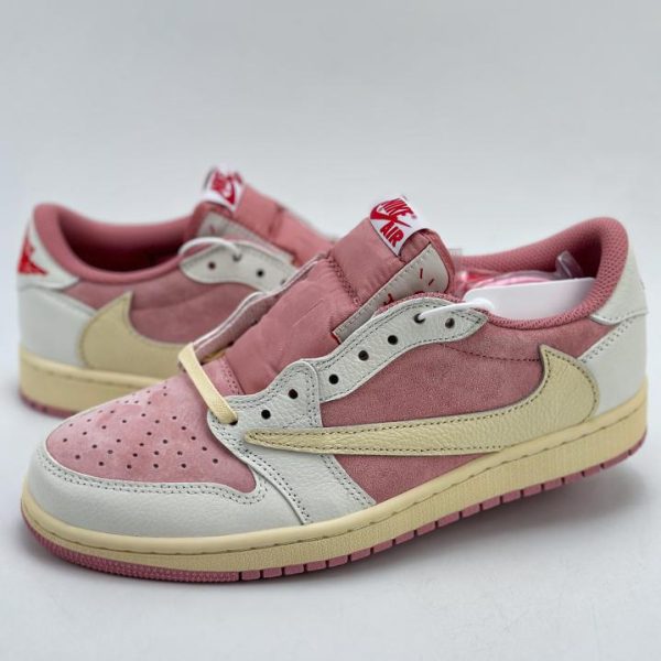 Travis Scott x Nike Air Jordan 1 Low x Louis VuittonAir Jordan 1 Low 桃粉白色倒鉤 LV官方網,LV官網,LV官網包包,LV官網台灣,LV官網長夾,LV官網皮夾,LV包包