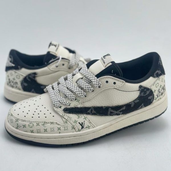 Travis Scott x Nike Air Jordan 1 Low x Louis VuittonAir Jordan 1 Low 反轉黑米白牛仔布倒鉤 LV官方網,LV官網,LV官網包包,LV官網台灣,LV官網長夾,LV官網皮夾,LV包包