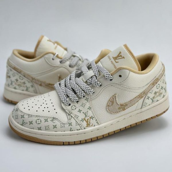 Air Jordan 1 Retro Low x Louis Vuitton 白色黃色印花官方同步新色 LV官方網,LV官網,LV官網包包,LV官網台灣,LV官網長夾,LV官網皮夾,LV包包